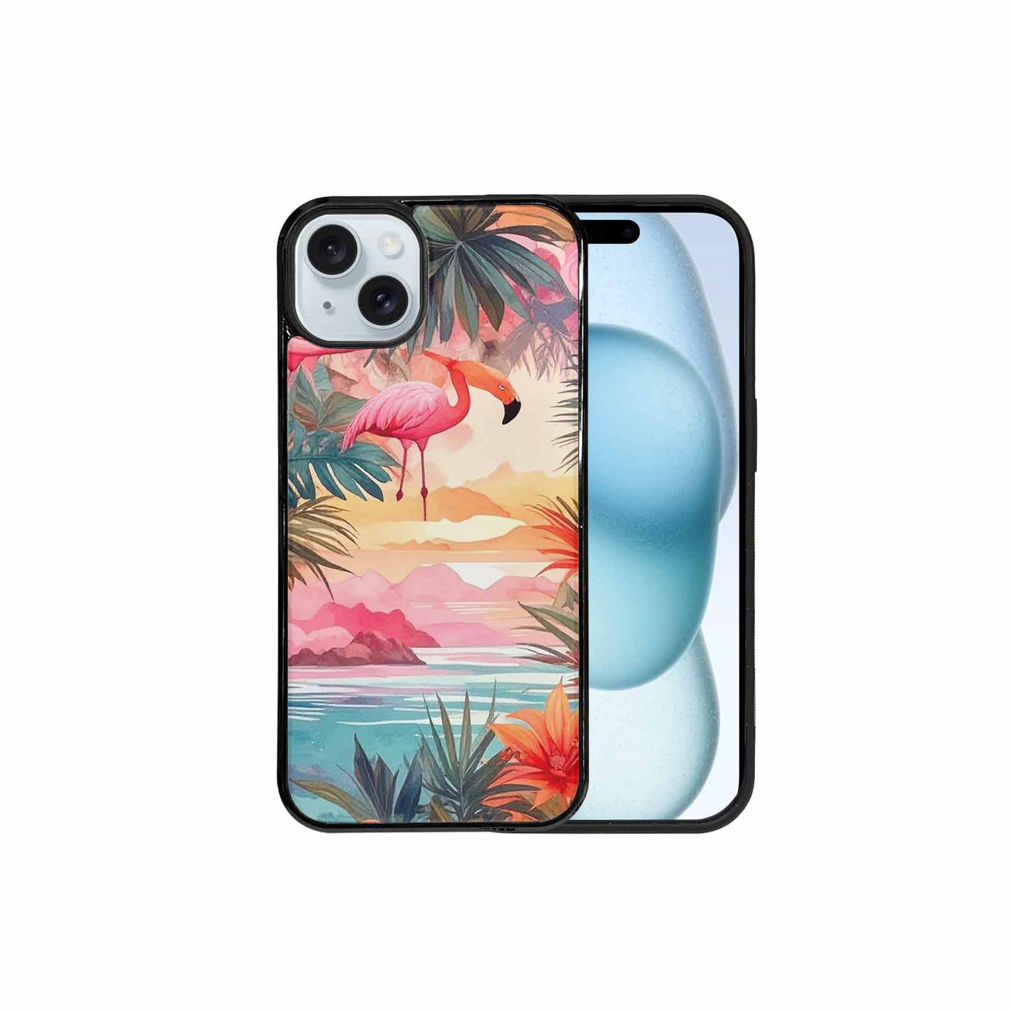 iPhone 15 Plus Case — Flamingo Tropical Flamingo Tropical Pattern Hundreds, Unique Phone Case Design