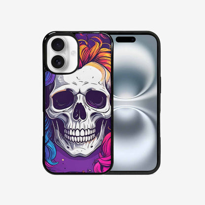 iPhone 16 Case — Pride Flag Skulls Seamless Pattern Vibrant, Personalized Phone Case