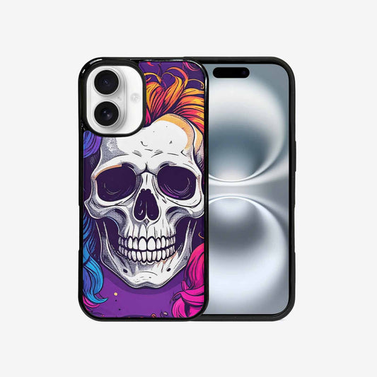 iPhone 16 Case — Pride Flag Skulls Seamless Pattern Vibrant, Personalized Phone Case