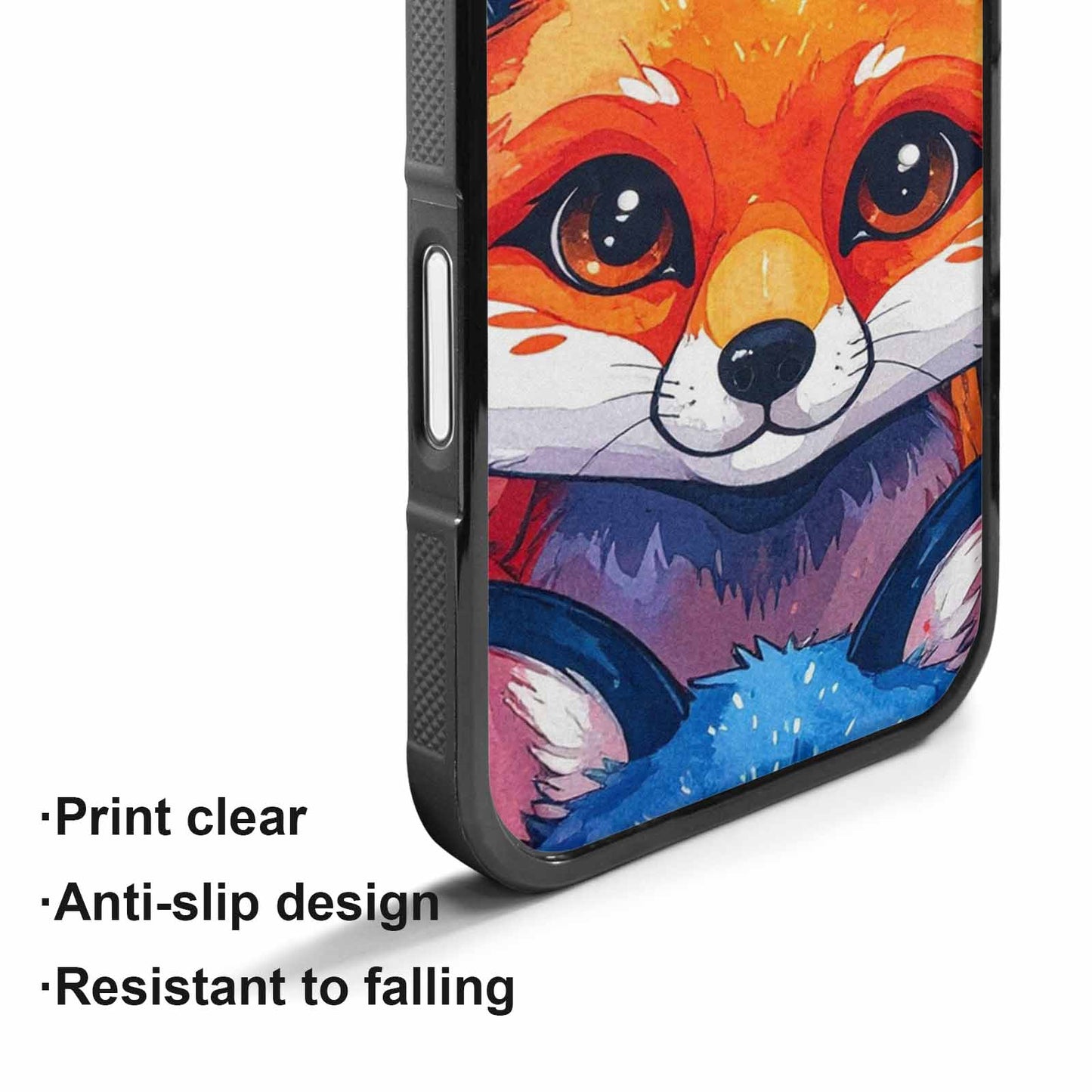 iPhone 17 Case — Watercolor Kawaii Fox Watercolor Abstract, Custom Art Phone Cover
