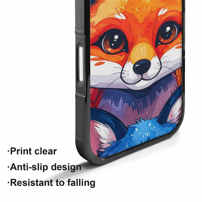 iPhone 17 Case — Watercolor Kawaii Fox Watercolor Abstract, Custom Art Phone Cover