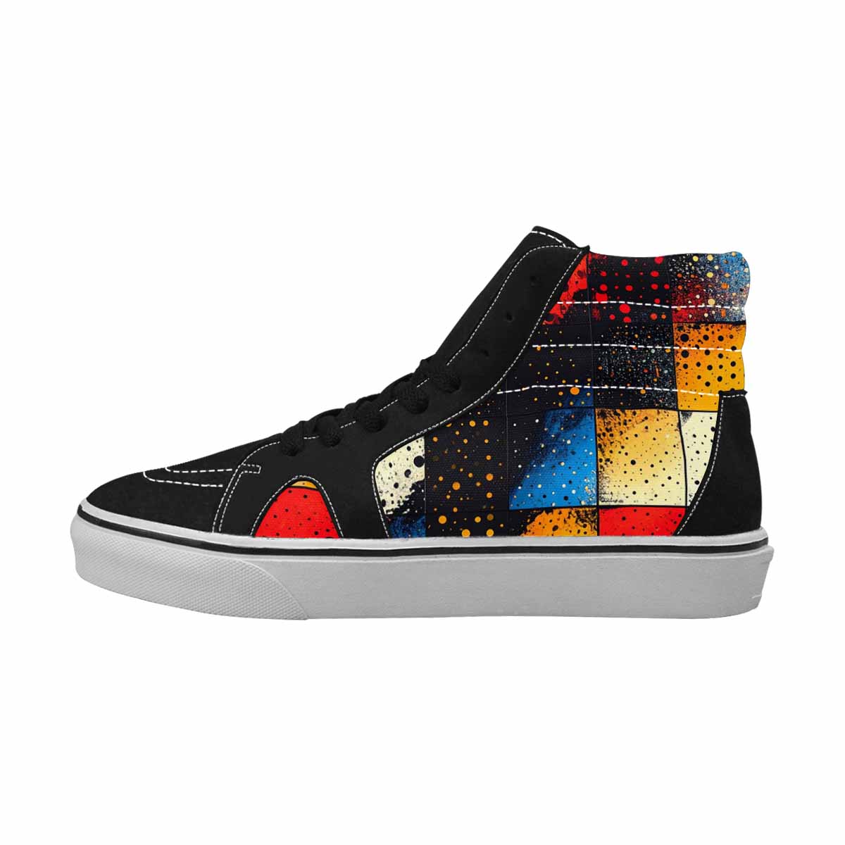 WOMEN'S Comic Book Halftone High Top Canvas Wallpaper Art Custom Sneakers
