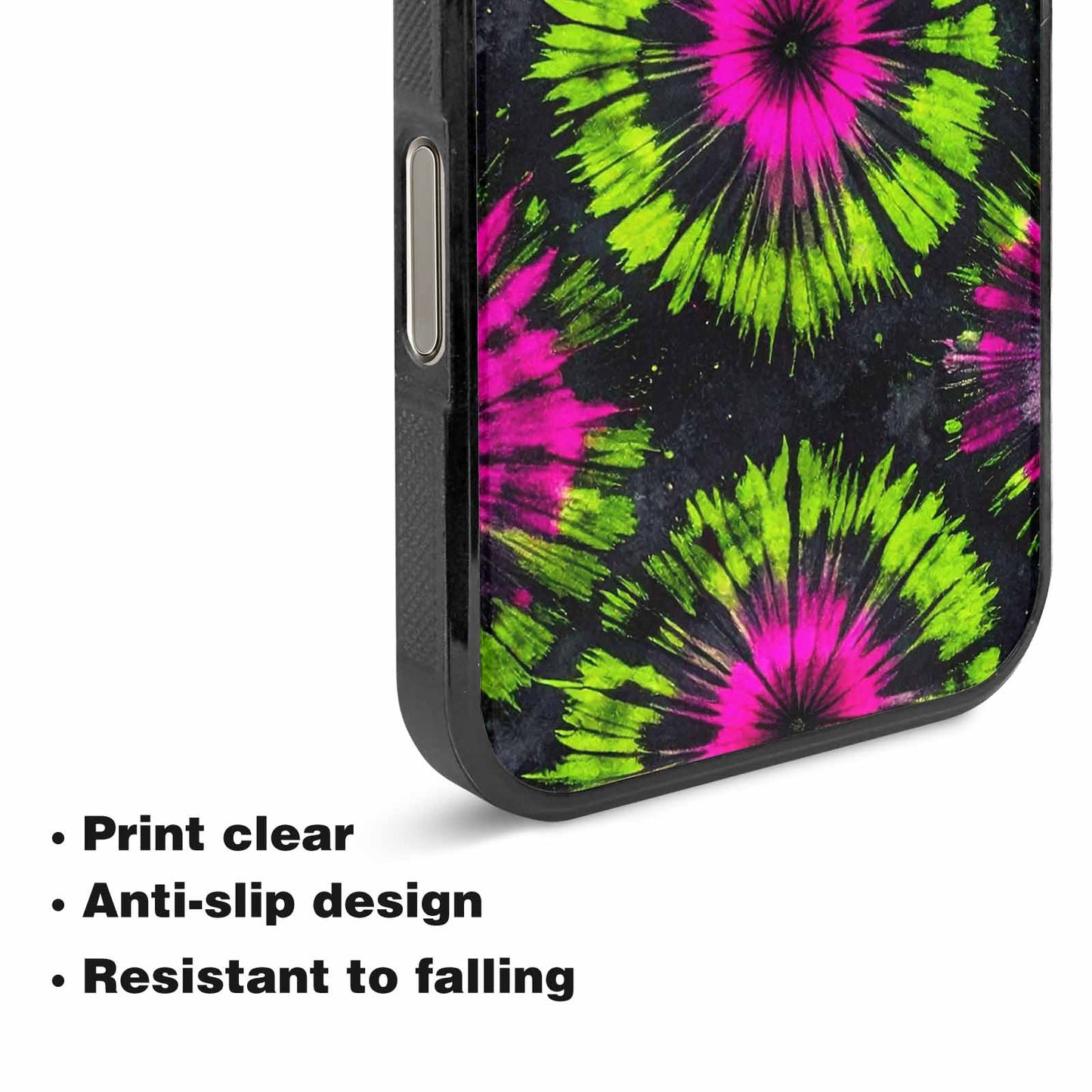iPhone 16 Pro Max Case — Acid Wash Tie Dye Neon Custom, Custom Made Phone Cover