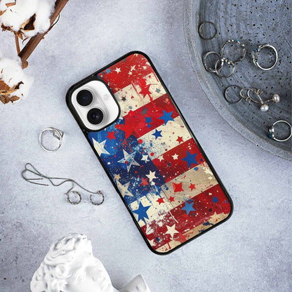 iPhone 16 Plus Case — Patriotic Stars And Stripes American Stars, Custom Phone Case