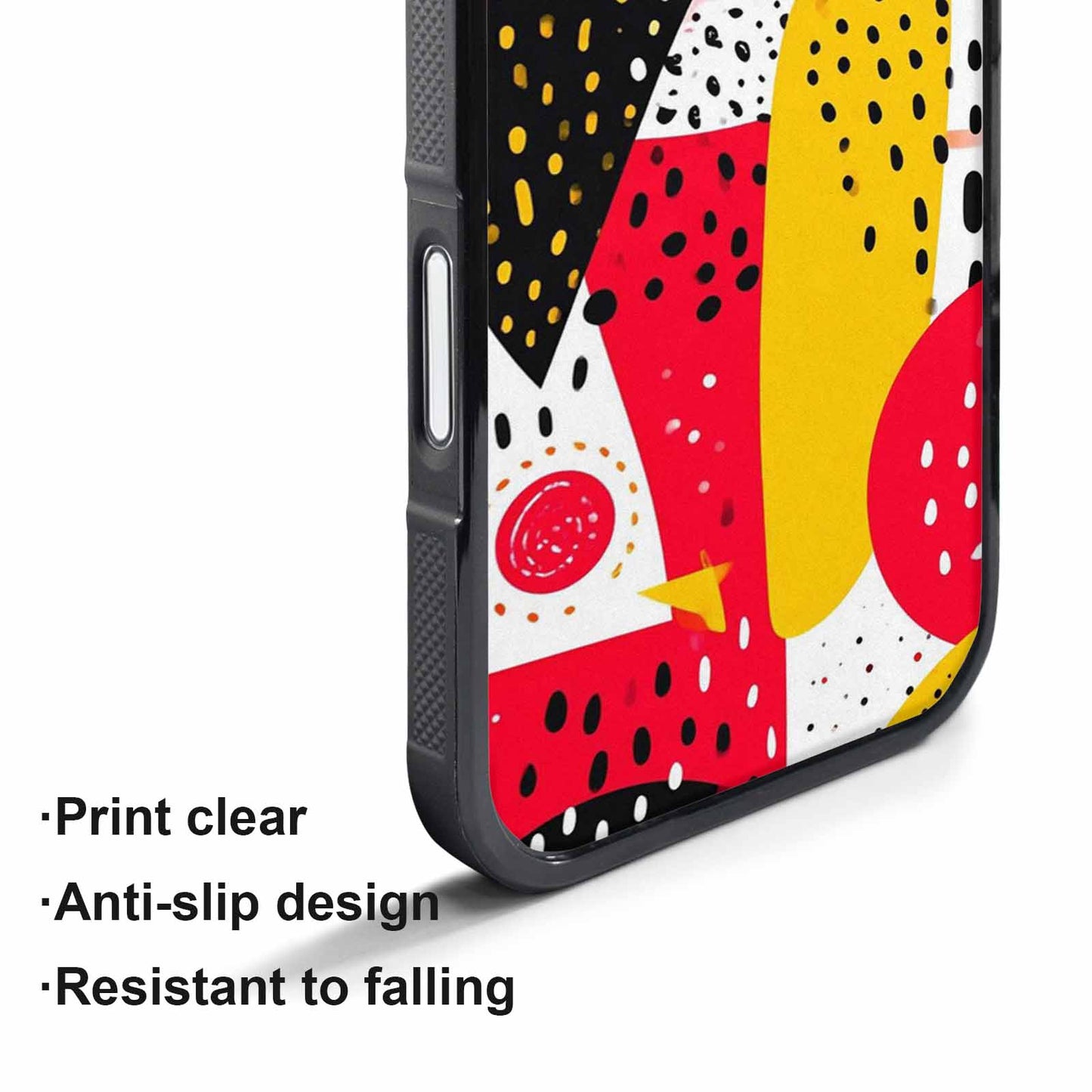 iPhone 17 Pro Case — Memphis Art Pattern Retro Vintage, Customized Protective Case