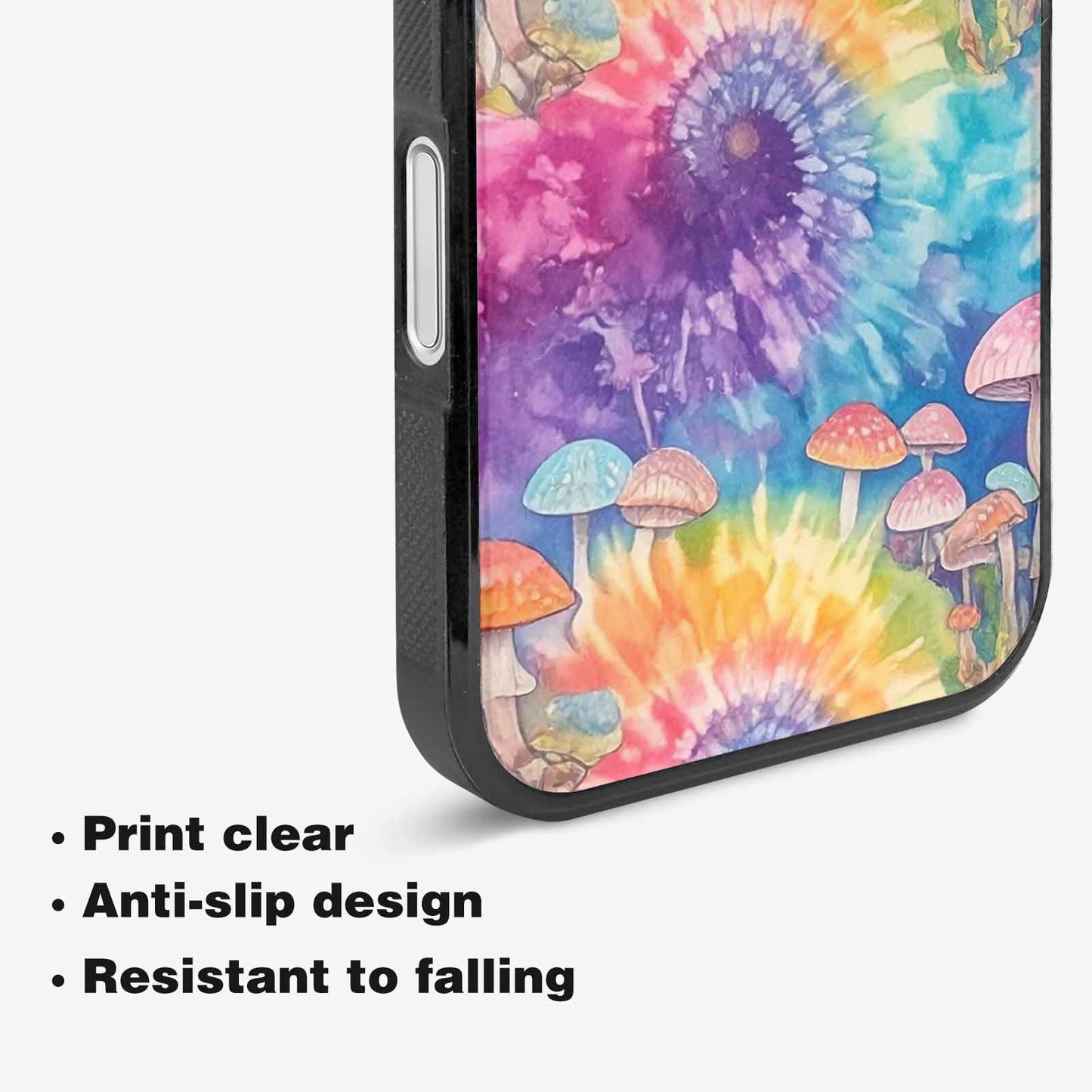 iPhone 16 Case — Mushrooms Tie Dyemushrooms Pat 9i2, Customized Protective Case
