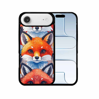 iPhone 17 Air Case — Watercolor Kawaii Fox Faces Watercolor Abstract, Custom Printed Phone Case