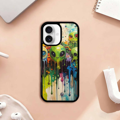 iPhone 17 Case — Aliens Camomelting Aliens Patt Alien Scifi, Custom Phone Case