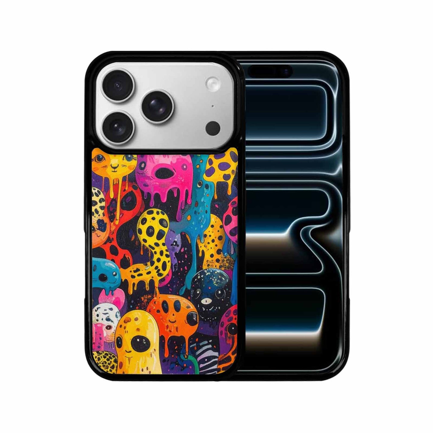 iPhone 17 Pro Case — Melting Aliens Pattern Hundreds Of Alien, Custom Print Case Cover