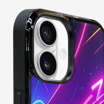iPhone 16 Plus Case — 1980s Neon Cartoon Art Pattern, Customized Protective Case