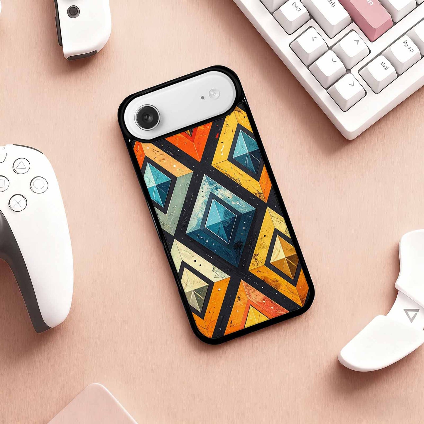 iPhone 17 Air Case — Vintage Summer Diamond Retro Vintage, Custom Print Case Cover