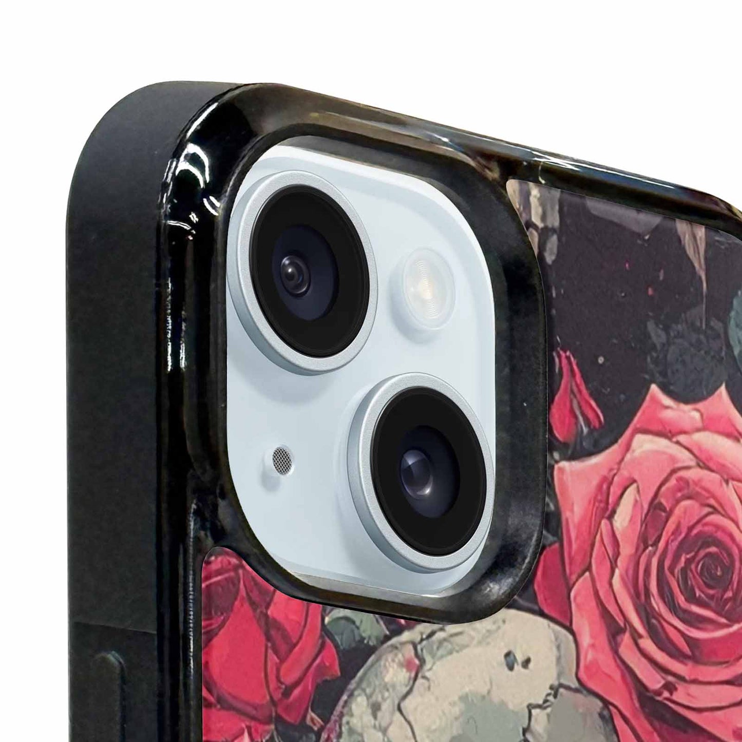 iPhone 15 Plus Case — Skulls And Roses Skulls And Roses, Customized Protective Case