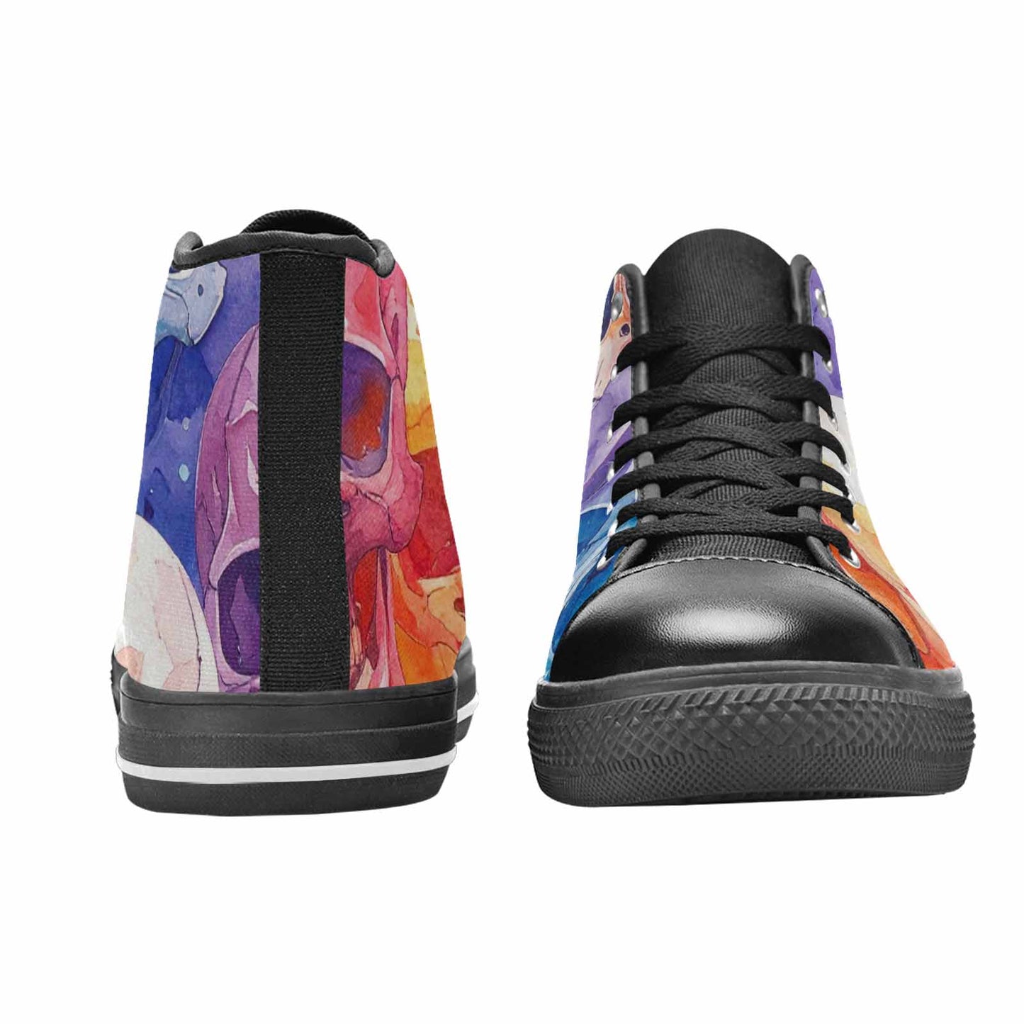 WOMEN'S Kulls - Watercolor High Top Canvas Cottagecore Shoes
