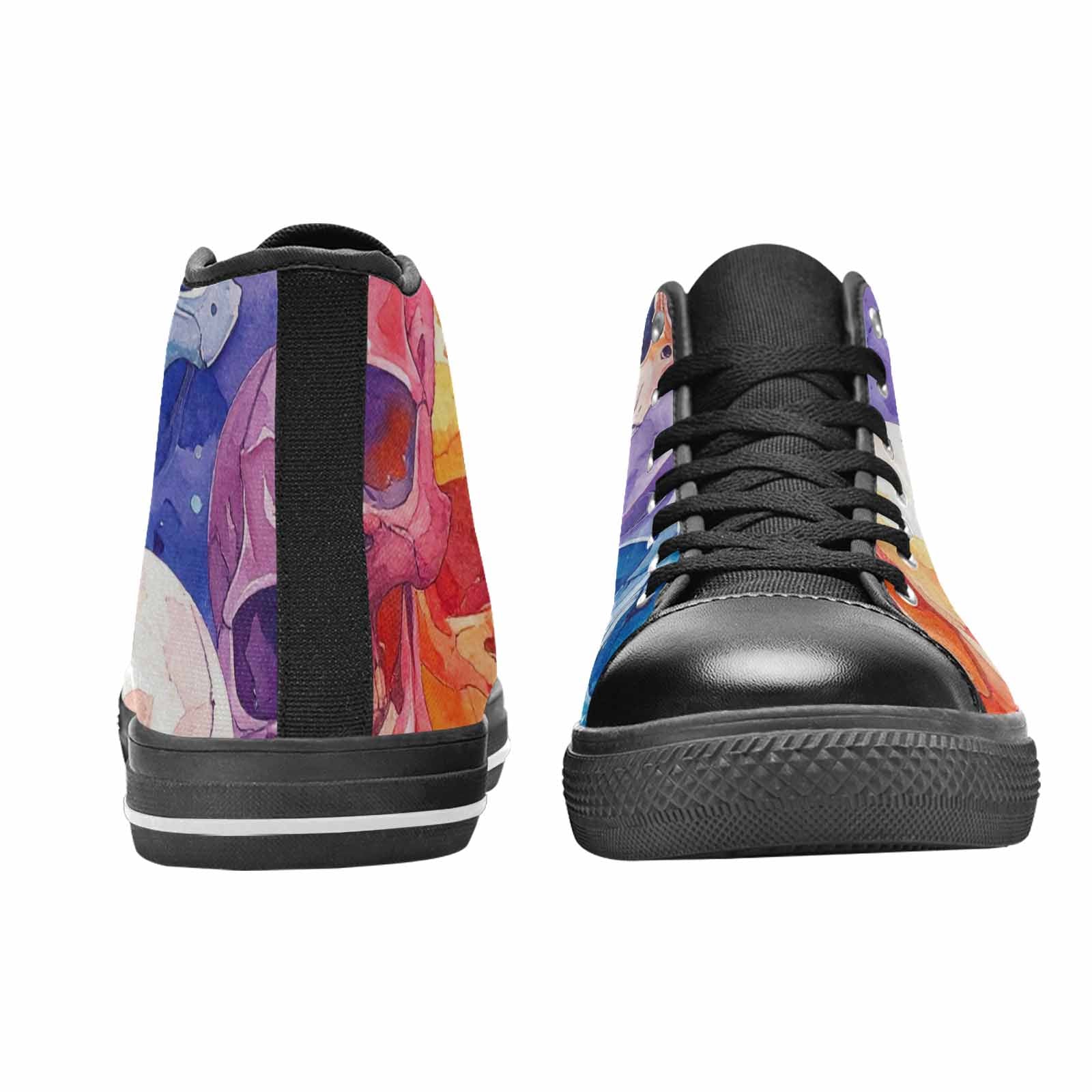 WOMEN'S Kulls - Watercolor High Top Canvas Cottagecore Shoes