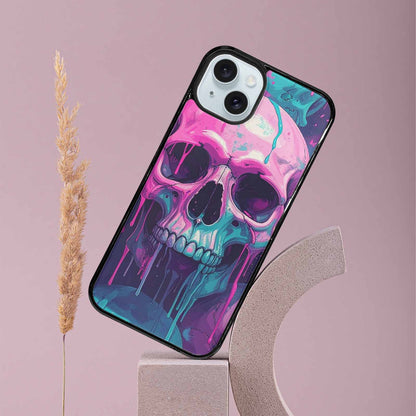 iPhone 15 Plus Case — 1000\'s Of Skulls Overlapping Each Other, Custom Phone Case