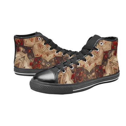 MEN'S Mandala High Top Canvas Wallpaper Art Sneakers