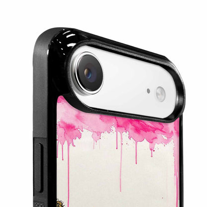 iPhone 17 Air Case — Sunflower Burst Black Pink Ink Floral, Custom Made Phone Cover