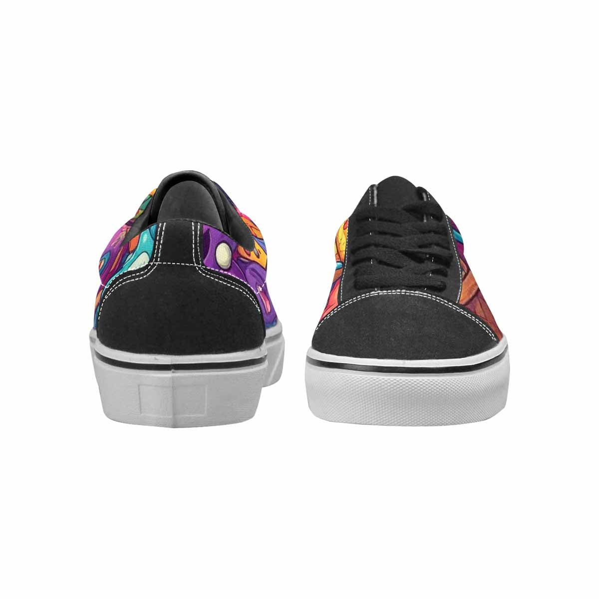WOMEN'S Melting Ice Cream Monster Lace-Up Canvas Aesthetic Shoes