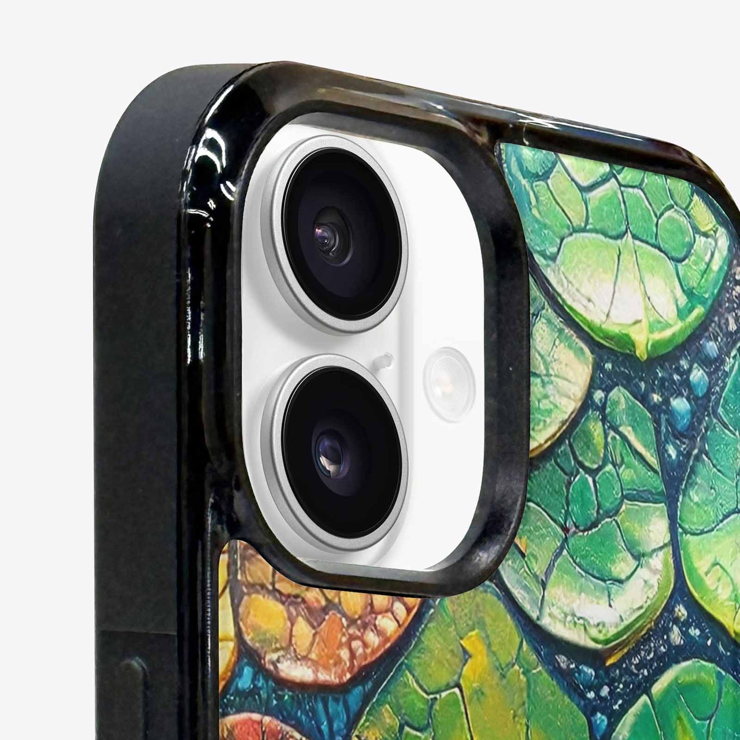 iPhone 16 Plus Case — Reptile Scale Full Color Vibrant Reptile, Custom Printed Phone Case