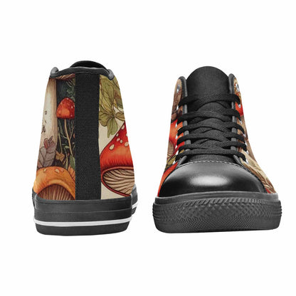 MEN'S Mushroom High Top Canvas Vibrant Chaos Sneakers