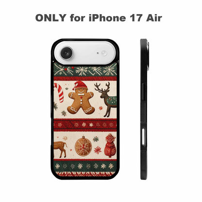 iPhone 17 Air Case — Small Christmas Holly Snowflake Candy Original, Custom Phone Case