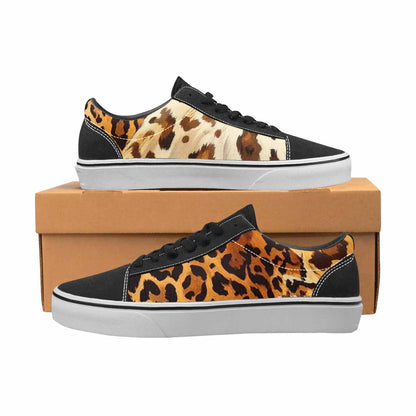 WOMEN'S Animal Print Canvas Lace-Up Wallpaper Art Sneakers