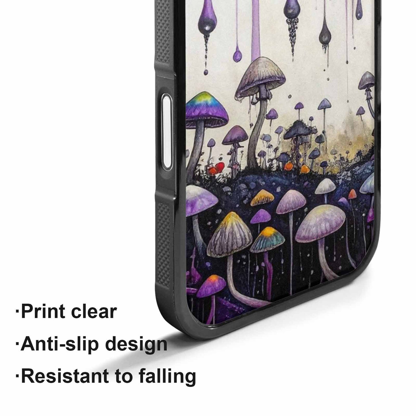 iPhone 17 Case — Black &amp; Purple Ink Original Art, Unique Phone Case Design