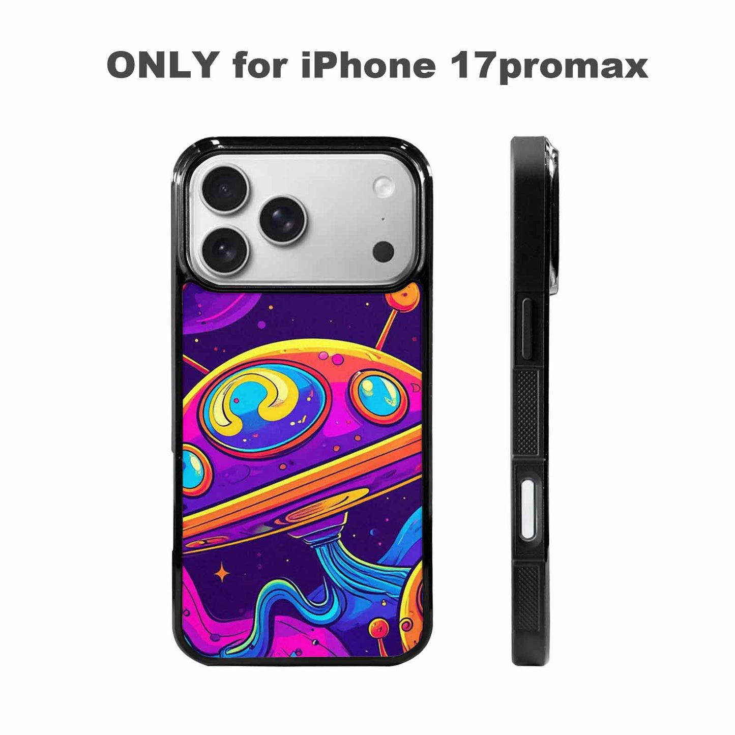 iPhone 17 Pro Max Case — Alien Ufo Cartoon Art Alien Scifi, Personalized Phone Case