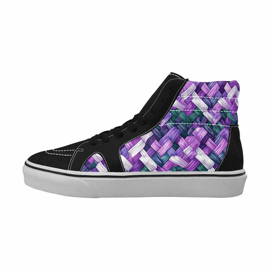 MEN'S Genderqueer Flag Color High Top Canvas Dreamcore Custom Sneakers