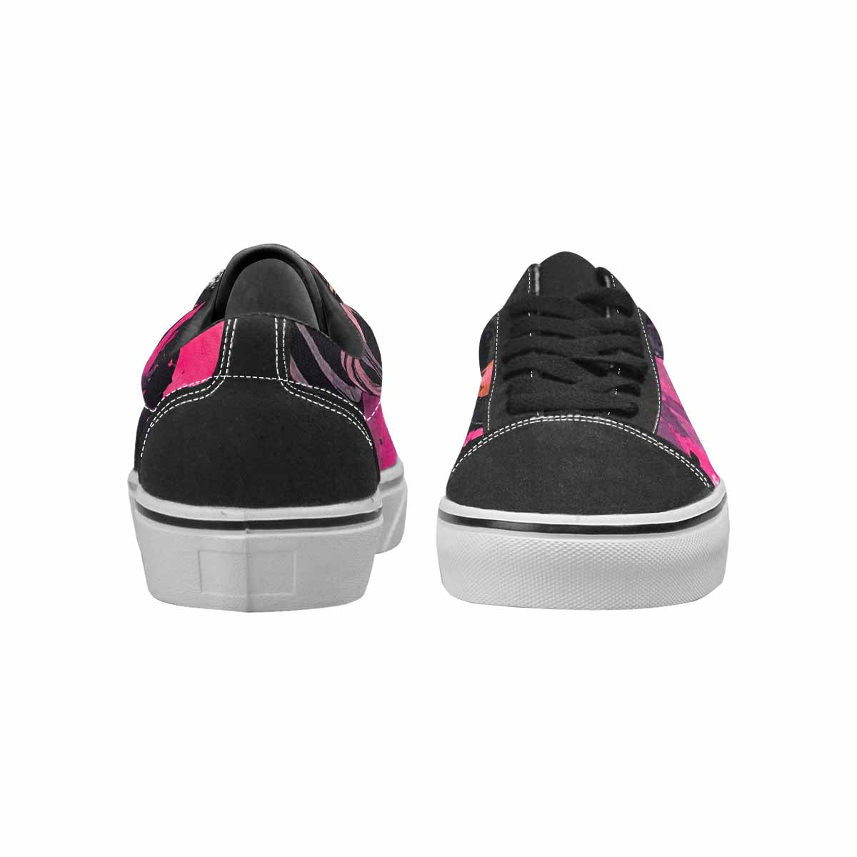 WOMEN'S Zebra Stripe Burst Lace-Up Canvas Vibrant Chaos Sneakers