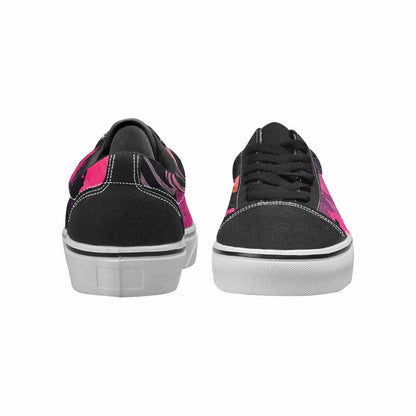 WOMEN'S Zebra Stripe Burst Lace-Up Canvas Vibrant Chaos Sneakers