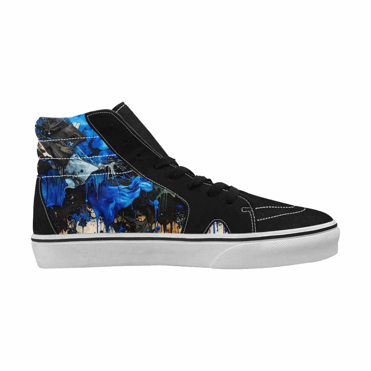 MEN'S Camo Patches High Top Canvas Wallpaper Art Custom Sneakers