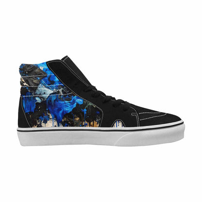 MEN'S Camo Patches High Top Canvas Wallpaper Art Custom Sneakers