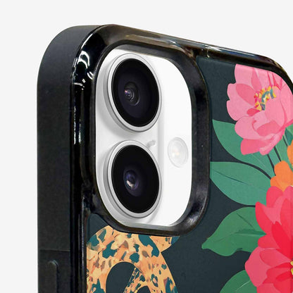 iPhone 16 Case — Floral Snake Print, Custom Designed Case Cover