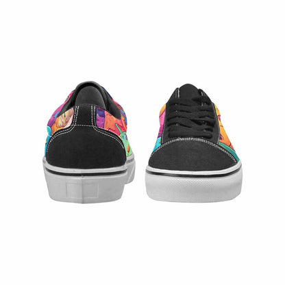WOMEN'S Melting Ice Cream Monster Lace-Up Canvas Vibrant Chaos Sneakers