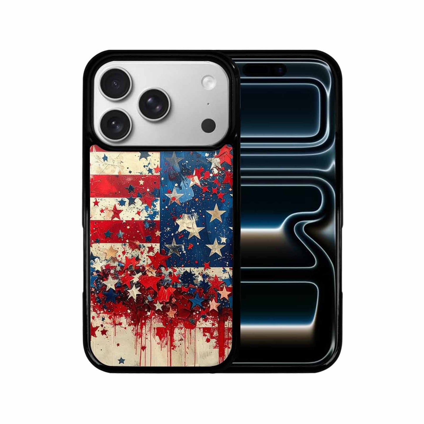 iPhone 17 Pro Case — Patriotic Stars And Stripes American Galaxy, Custom Art Phone Cover