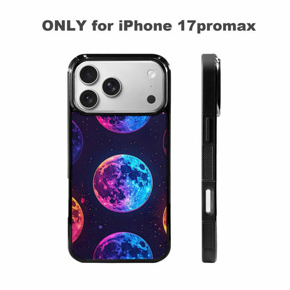 iPhone 17 Pro Max Case — Neon Winter Moon Cartoon Cute, Customized Protective Case