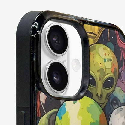 iPhone 16 Case — Aliens Camo Aliens Pattern Hundreds Of, Personalized Phone Case