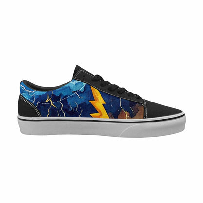 WOMEN'S Lightning Bolt Canvas Lace-Up Dark Academia Sneakers