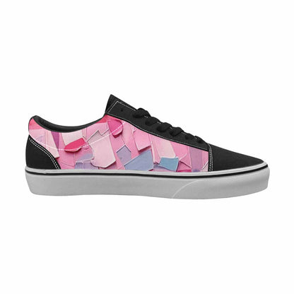 WOMEN'S Transgender Pride Flag Lace-Up Canvas Vibrant Chaos Sneakers