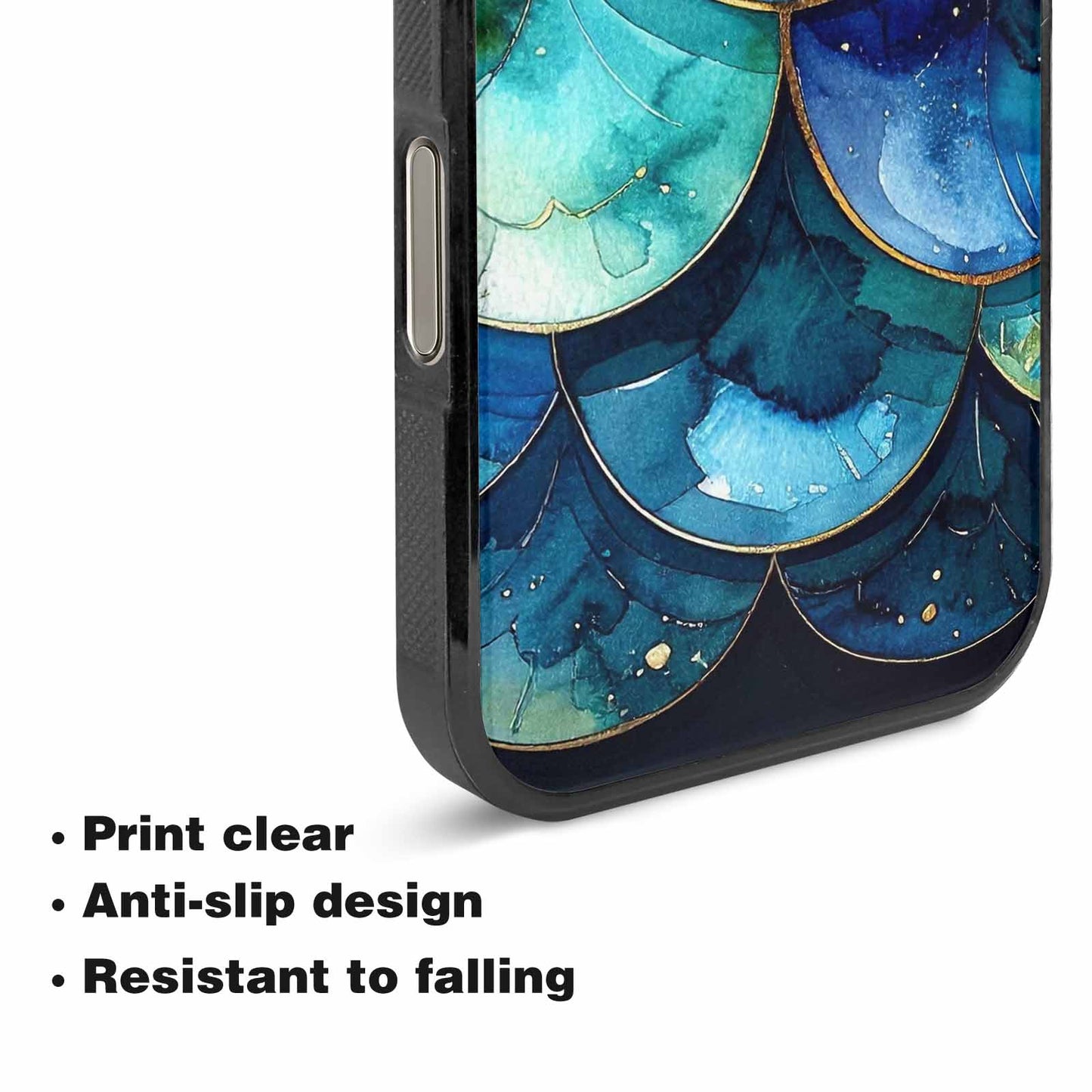 iPhone 16 Pro Case — Mermaid Scale Art Pattern, Original Design Phone Case