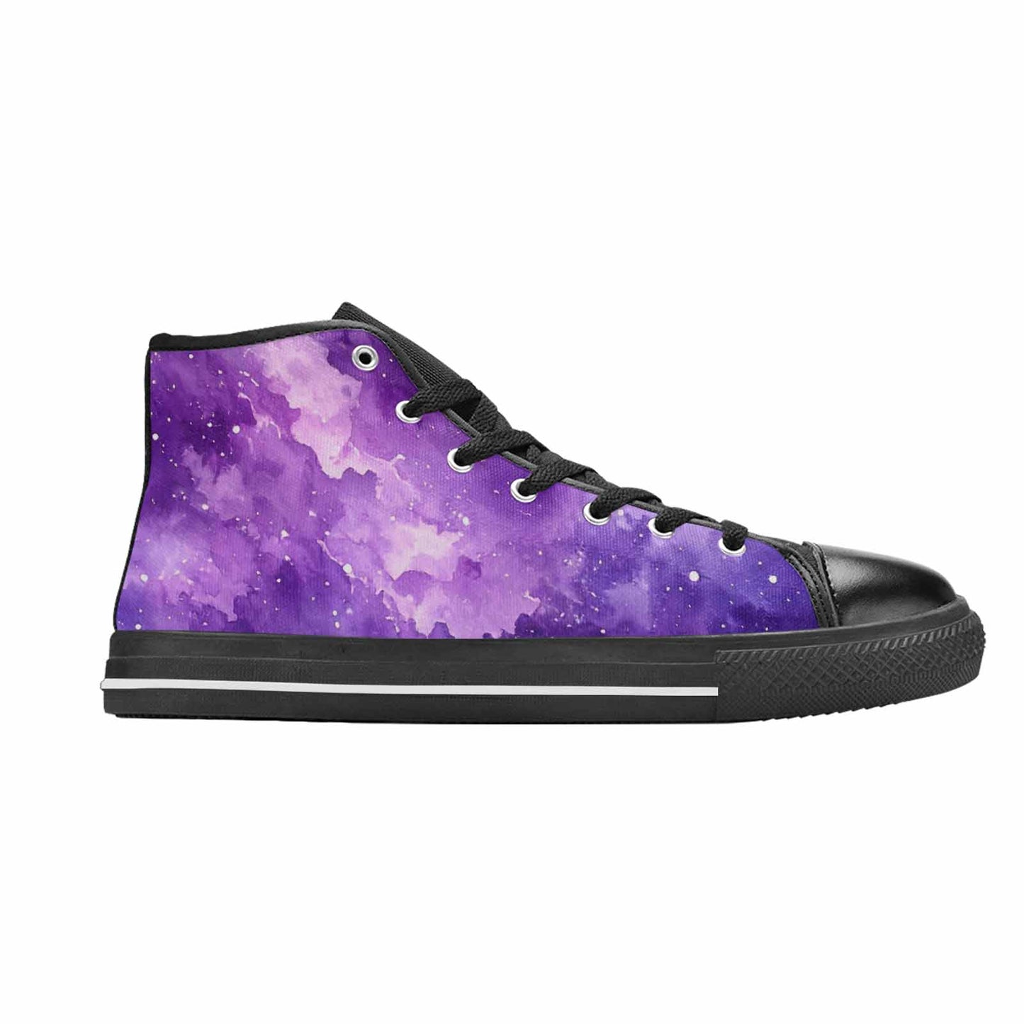 MEN'S Galaxy Art - High Top Canvas Vibrant Chaos Custom Shoes