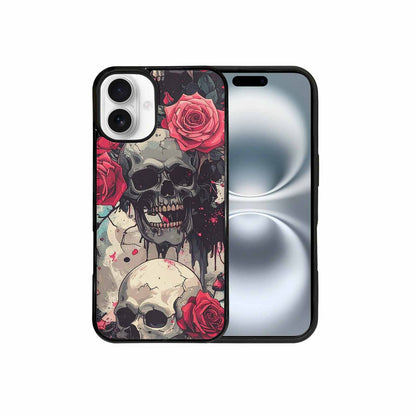 iPhone 16 Plus Case — Skulls And Roses Skulls And Roses, Custom Designed Case Cover