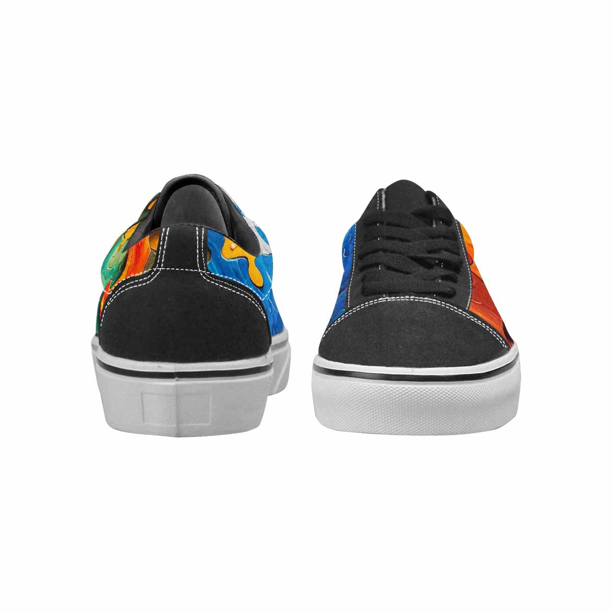 WOMEN'S Autism Puzzle Pieces Lace-Up Canvas Surreal Shoes