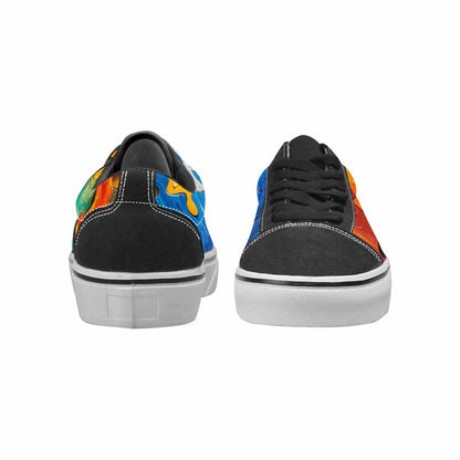 WOMEN'S Autism Puzzle Pieces Lace-Up Canvas Surreal Shoes