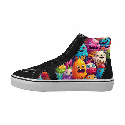MEN'S Melting Ice Cream Monster High Top Canvas Surreal Custom Shoes
