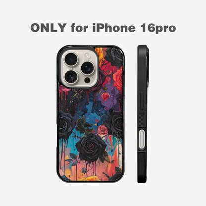 iPhone 16 Pro Case — Gothic Rose Gothic Roses Pattern Hundreds, Custom Designed Case Cover