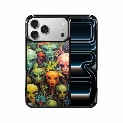 iPhone 17 Pro Max Case — Aliens Pattern Hundreds Of Alien Scifi, Custom Made Phone Cover