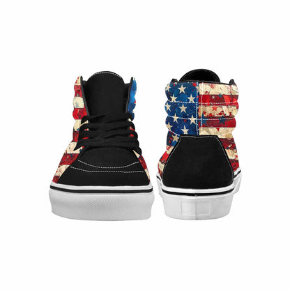 MEN'S Patriotic Stars Stripes High Top Canvas Aesthetic Custom Shoes