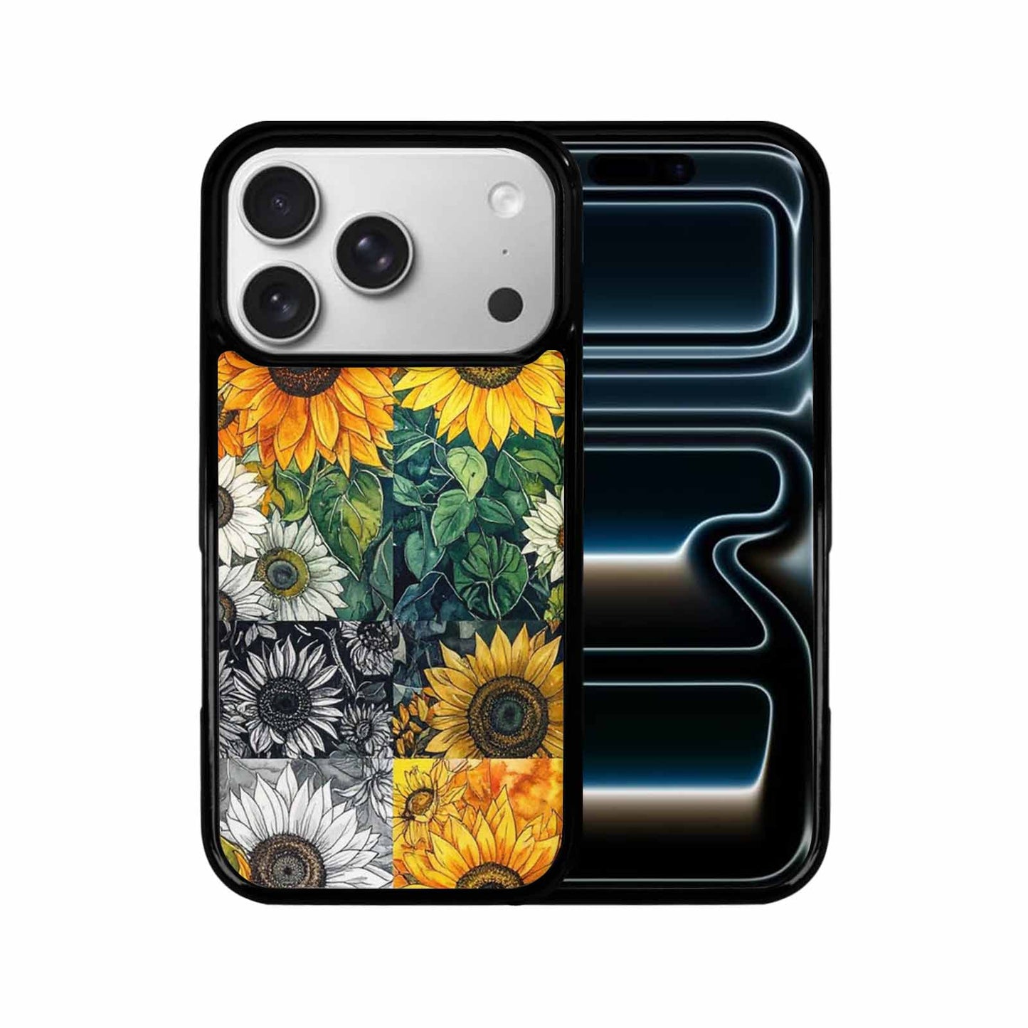 iPhone 17 Pro Case — Small Sunflower Pattern Randomly Varying Floral, Custom Designed Case Cover